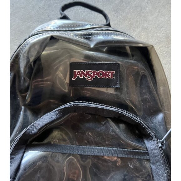 Vintage Jansport Half Pint Mini Corduroy Backpack Classic Translucent Black - Picture 7 of 15